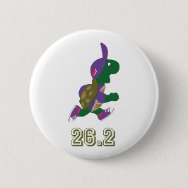 Bóton Redondo 5.08cm Marathon Turtle Runner em Roxo