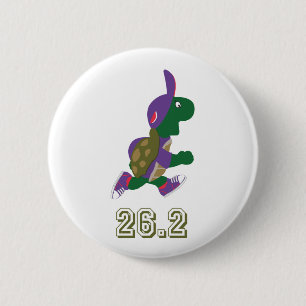 Bóton Redondo 5.08cm Marathon Turtle Runner em Roxo