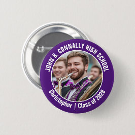 Bóton Redondo 5.08cm Marca do Segundo grau de Fotografias com Banda Rox