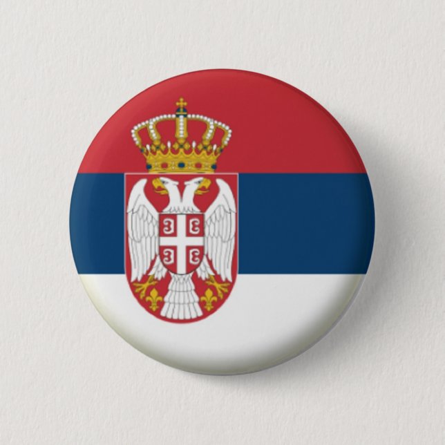BÓTON REDONDO 5.08CM MARCA NOVA! - CRACHÁ TRASEIRO SÉRVIA PIN (Frente)