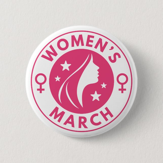 Bóton Redondo 5.08cm Marcha das Mulheres (Frente)