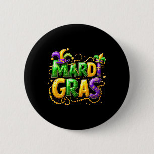 Bóton Redondo 5.08cm Mardi Gras 2025 Papelada Para Mulheres