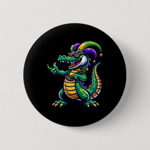 Bóton Redondo 5.08cm Mardi Gras Alligator Costume Kids Toddler Boys Mar