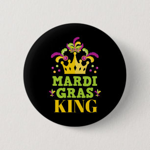 Bóton Redondo 5.08cm Mardi Gras King 1