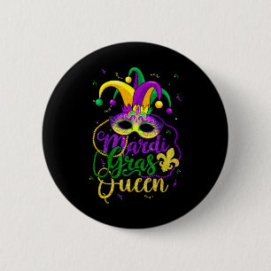 Bóton Redondo 5.08cm Mardi Gras Queen Parade Figurume Mulheres Presente