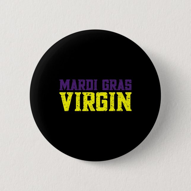 Bóton Redondo 5.08cm Mardi Gras Virgin (Frente)