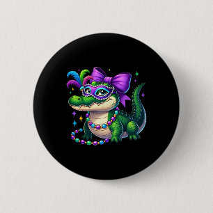 Bóton Redondo 5.08cm Mardigator Mardi Gras Alligator Costume Men