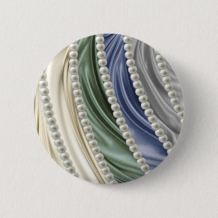 Bóton Redondo 5.08cm Marfim,Verde,Azul,Ouro,Seda -