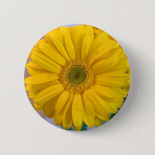 Bóton Redondo 5.08cm Margarida amarela do Gerbera