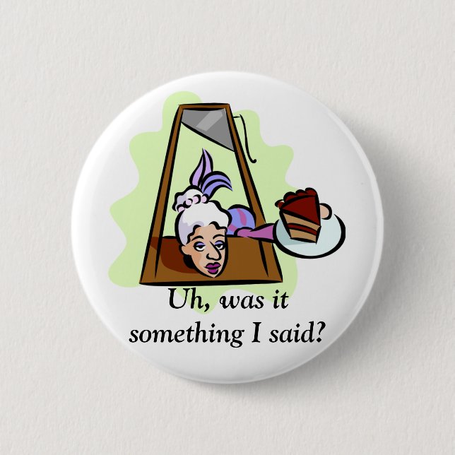 Bóton Redondo 5.08cm Marie Antoinette na Guillotine (Frente)