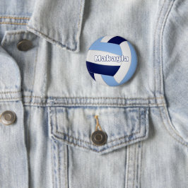 Bóton Redondo 5.08cm marinho azul lt aniversário de criança de voleibol