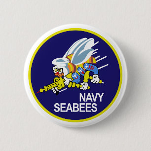 Bóton Redondo 5.08cm MARINHO dos Seabees