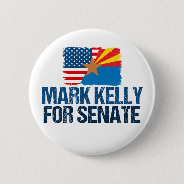 Bóton Redondo 5.08cm Mark Kelly para a Arizona do Senado 2022 (Frente)