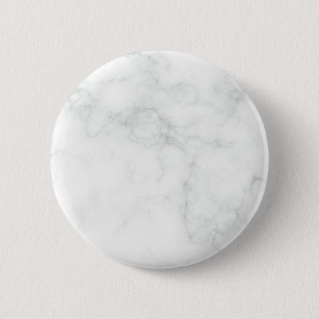 Bóton Redondo 5.08cm Mármore Branco Moderno (Frente)