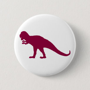 Bóton Redondo 5.08cm Maroon Dinosaur