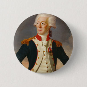 Bóton Redondo 5.08cm Marquis De Lafayette Portrait