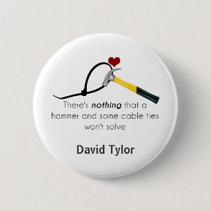 Bóton Redondo 5.08cm Martelo e correia