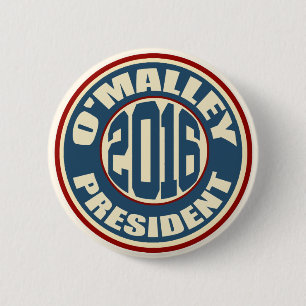 Bóton Redondo 5.08cm Martin O'Malley para o presidente em 2016