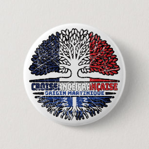 Bóton Redondo 5.08cm Martinica França, França, Raízes da Árvore