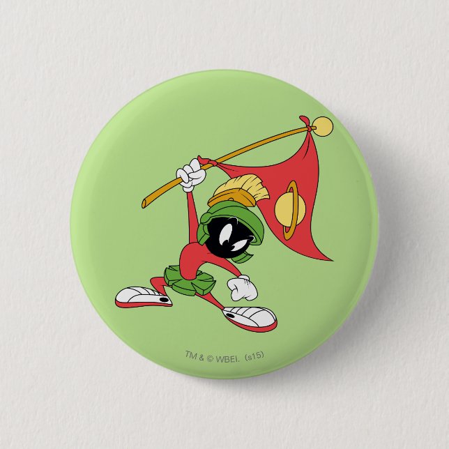 Bóton Redondo 5.08cm MARVIN THE MARTIAN™ Claiming Planet (Frente)