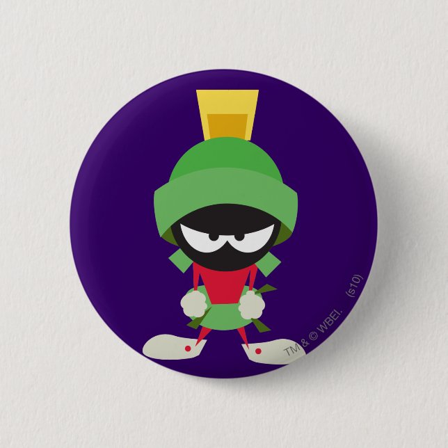 Bóton Redondo 5.08cm MARVIN THE MARTIAN™ Ready to Attack (MARVIN O MART (Frente)