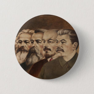 Bóton Redondo 5.08cm Marx, Engels, Lenin, e Stalin