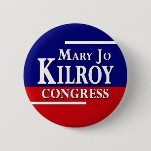 Bóton Redondo 5.08cm Mary Jo Kilroy para o Congresso
