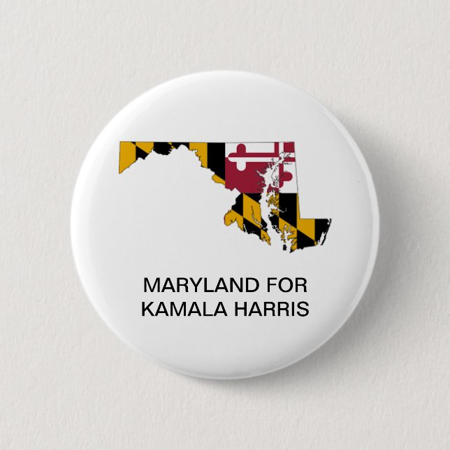 Bóton Redondo 5.08cm MARYLAND para Kamala Harris 2024 Button (Frente)