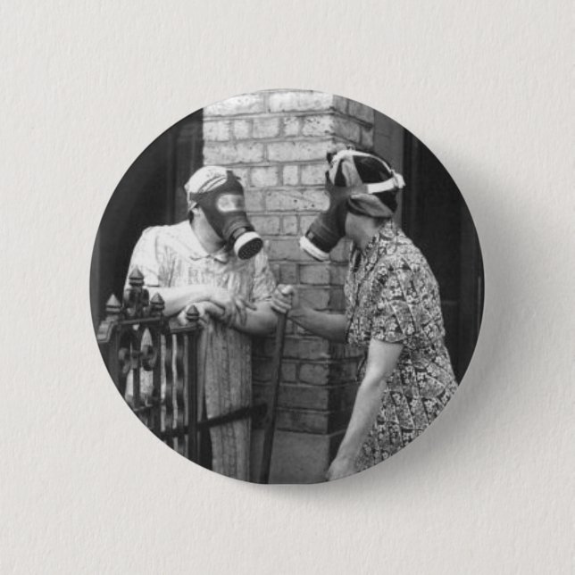 Bóton Redondo 5.08cm Máscara de gás (Frente)