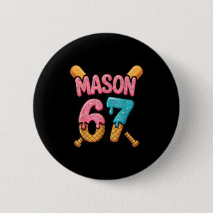 Bóton Redondo 5.08cm Mason 67 Sorvete Gotejante de Beisebol
