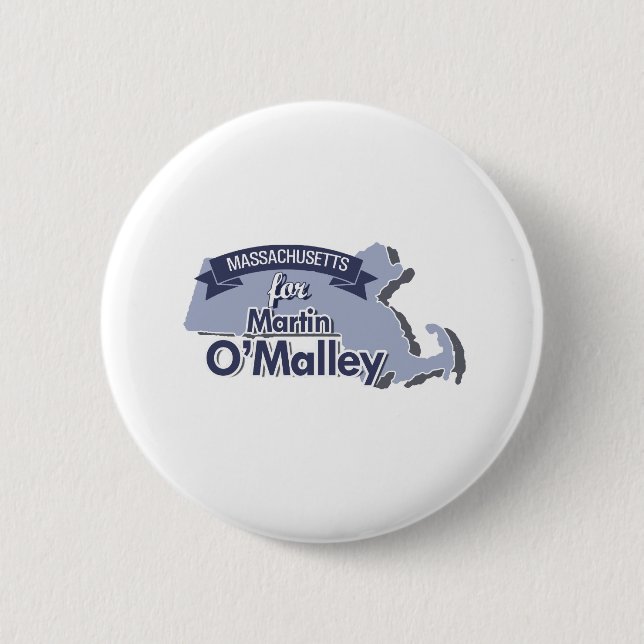 Bóton Redondo 5.08cm Massachusetts para Martin O'Malley (Frente)