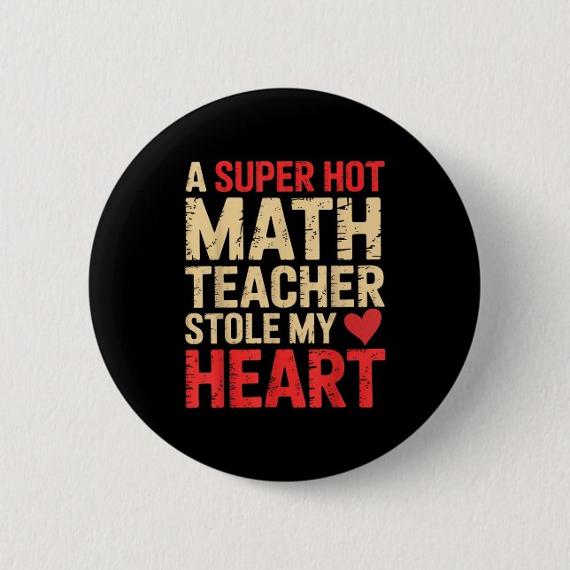 Bóton Redondo 5.08cm Matemática Divertida Uma Professora de Matemática  (Frente)