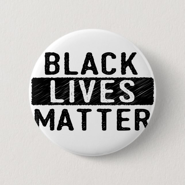 Bóton Redondo 5.08cm Matéria preta das vidas - design corajoso - (Frente)