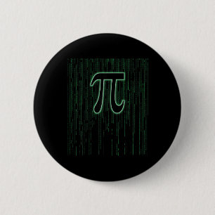 Bóton Redondo 5.08cm Matriz Inspirada Pi Dia 3.14 Número Pi Símbolo Mat