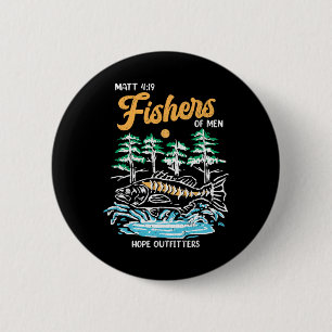 Bóton Redondo 5.08cm Matt 419 Fishers De Homens Pais Cristãos Da Pesca