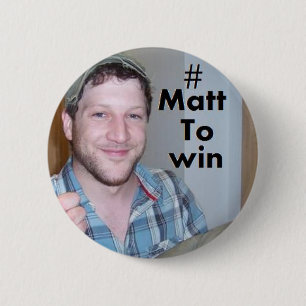 Bóton Redondo 5.08cm Matt Cardle para ganhar o fator 2010 de x