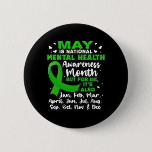 Bóton Redondo 5.08cm May is National Mental Health Awarness Mens