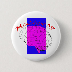 Bóton Redondo 5.08cm McCain no Cérebro novamente