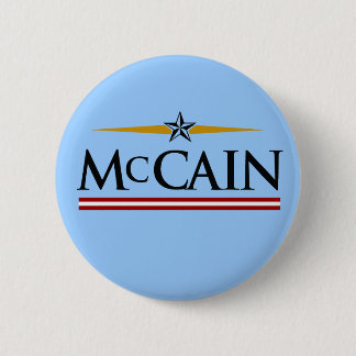 Bóton Redondo 5.08cm Mccain para Presidente / Botão McCain