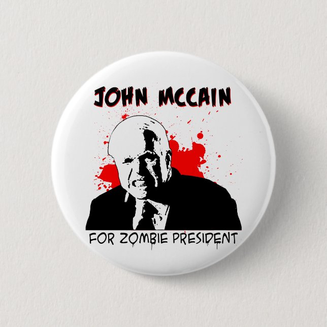 Bóton Redondo 5.08cm mccainzombie (Frente)