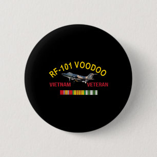 Bóton Redondo 5.08cm Mcdonnell F- 101 Voodoo Vietnam Veteran Rf- 101 Vo
