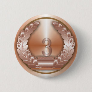 Bóton Redondo 5.08cm Medalha de bronze
