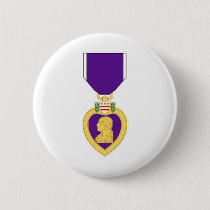 Bóton Redondo 5.08cm Medalha de Purple Heart