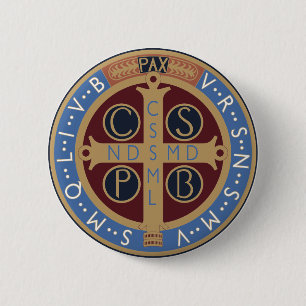Bóton Redondo 5.08cm Medalha de São Bento