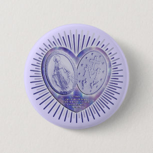 Bóton Redondo 5.08cm Medalha maravilhosa (médaille miraculeuse)