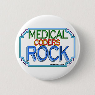 Bóton Redondo 5.08cm Medical Coders Rock