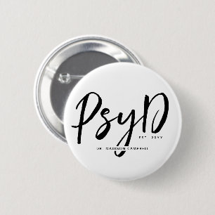 Bóton Redondo 5.08cm Médico de PsyD Personalizado