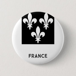 Bóton Redondo 5.08cm Medieval France Heraldic Print Monochromatic Art