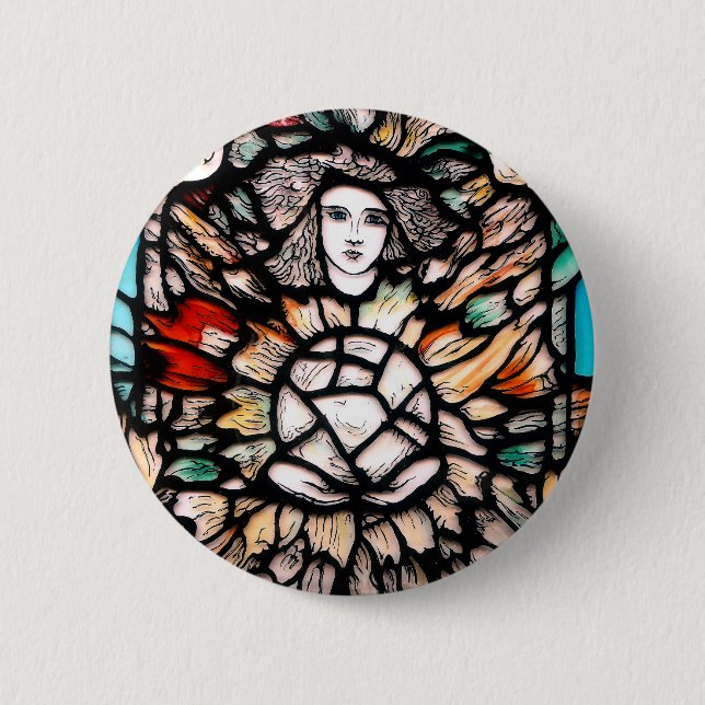 Bóton Redondo 5.08cm Meditação em Cores (Frente)