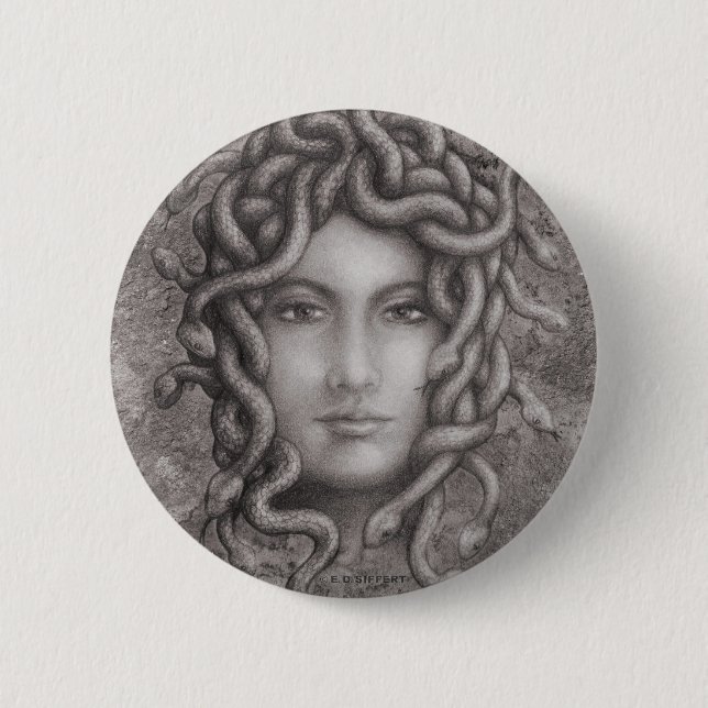 Bóton Redondo 5.08cm Medusa (Frente)
